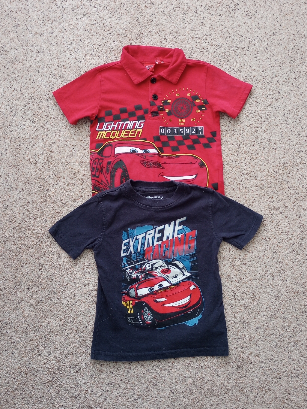 Disney Pixar Cars Lightning Mcqueen 2 Shirts